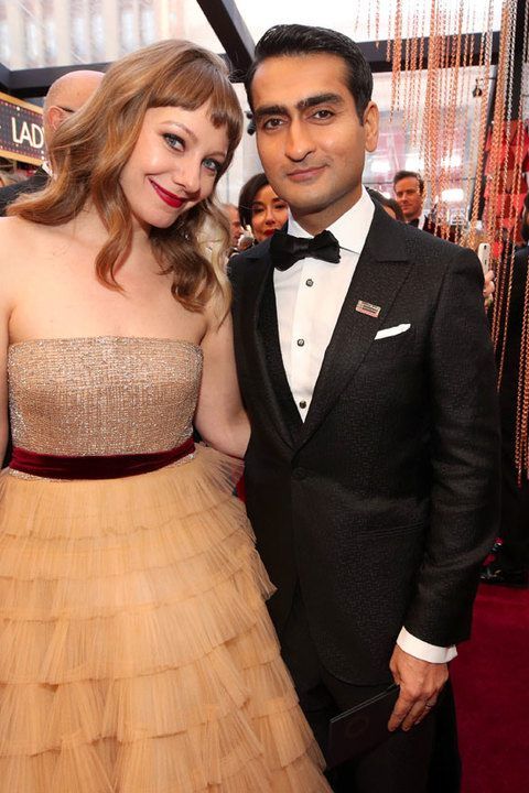 Kumail Nanjiani (R) and Emily V. Gordon attend the 90th Annual Academy Awards at Hollywood & Highland Center on March 4, 2018 in Hollywood, California. (Photo by Christopher Polk/Getty Images)