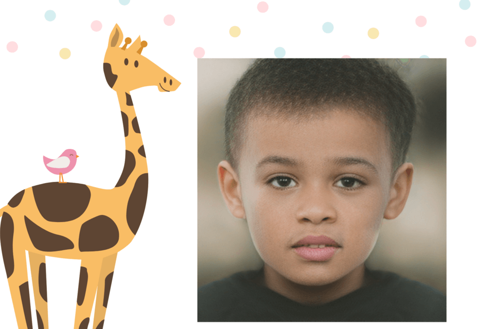 1620557321 28 pink and orange giraffe baby shower card